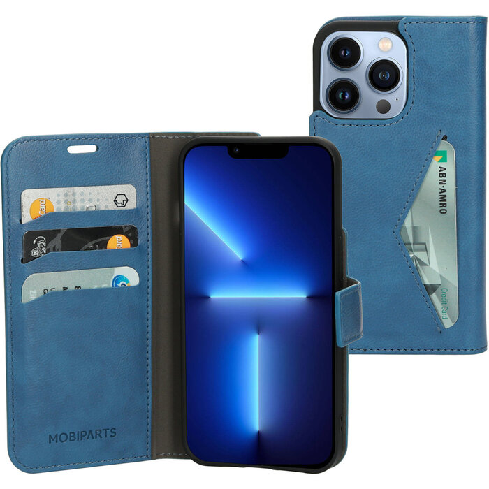 Mobiparts Mobiparts Classic Wallet Case voor Apple iPhone 13 Pro - Steel Blue