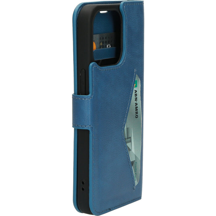 Mobiparts Mobiparts Classic Wallet Case voor Apple iPhone 13 Pro - Steel Blue