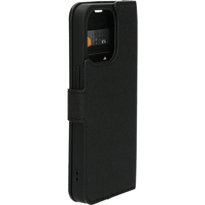 Mobiparts Mobiparts Saffiano Wallet Case voor iPhone 13 Pro - Zwart