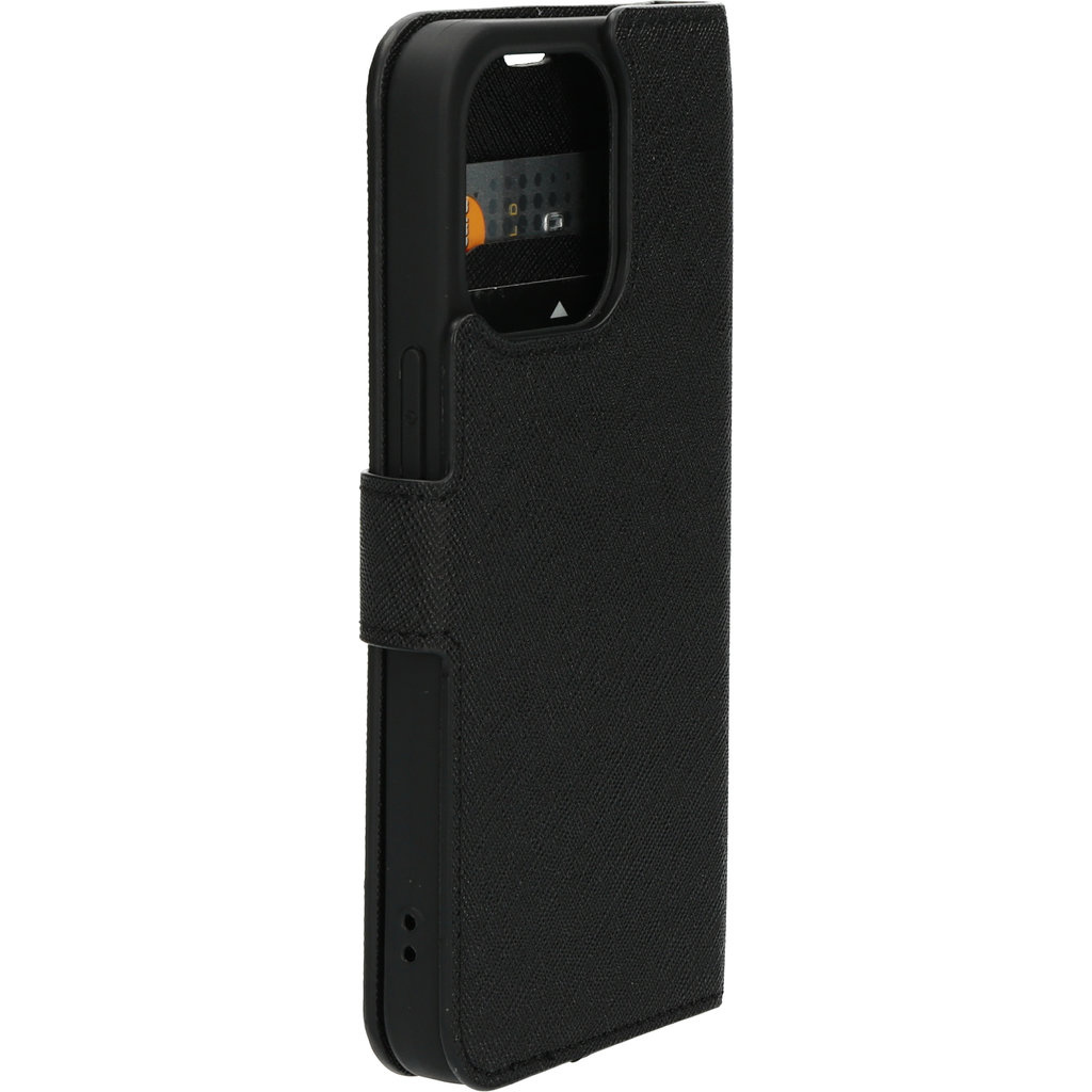 Mobiparts Mobiparts Saffiano Wallet Case voor iPhone 13 Pro - Zwart