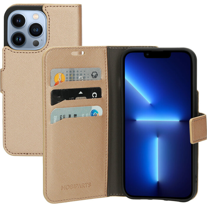 Mobiparts Mobiparts Saffiano Wallet Case voor Apple iPhone 13 Pro - Koper