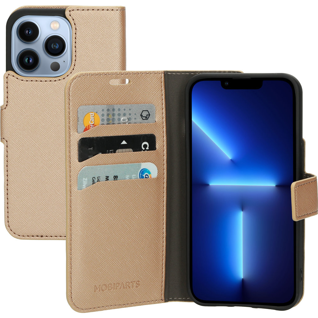 Mobiparts Mobiparts Saffiano Wallet Case voor Apple iPhone 13 Pro - Koper