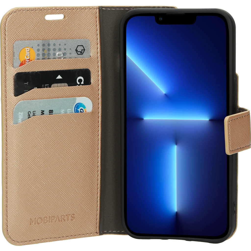 Mobiparts Mobiparts Saffiano Wallet Case voor Apple iPhone 13 Pro - Koper