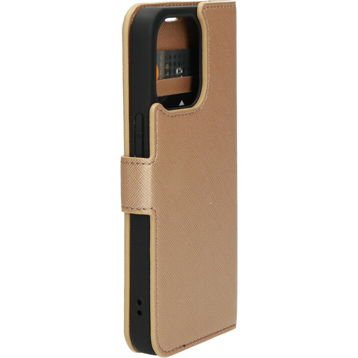Mobiparts Mobiparts Saffiano Wallet Case Apple iPhone 13 Pro Copper