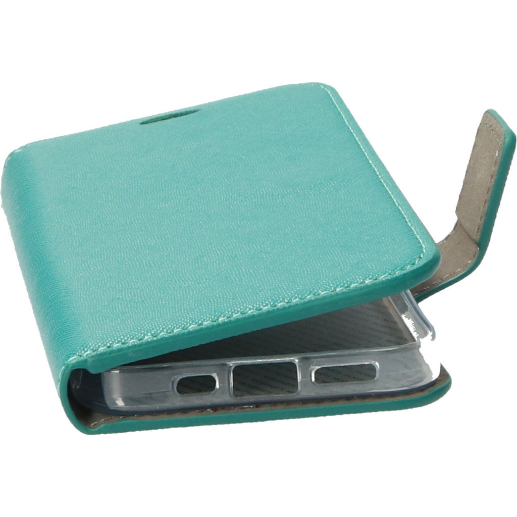 Mobiparts Mobiparts Saffiano Wallet Case voor Apple iPhone 13 Pro - Turquoise