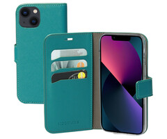 Mobiparts Mobiparts Saffiano Wallet Case voor Apple iPhone 13 - Turquoise