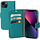 Mobiparts Saffiano Wallet Case voor Apple iPhone 13 - Turquoise