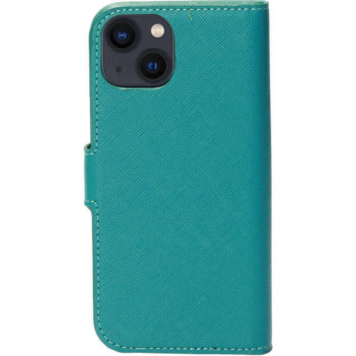 Mobiparts Mobiparts Saffiano Wallet Case voor Apple iPhone 13 - Turquoise