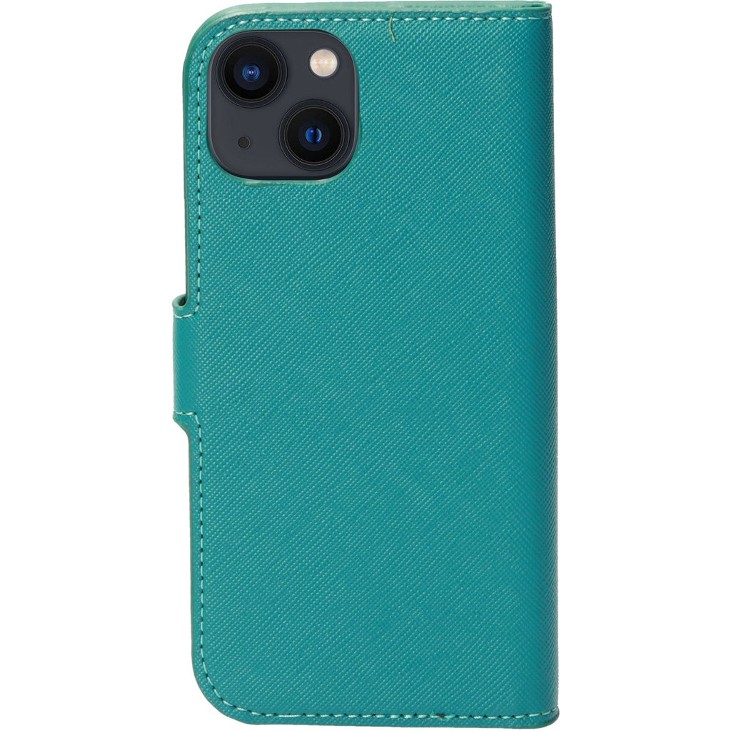Mobiparts Mobiparts Saffiano Wallet Case voor Apple iPhone 13 - Turquoise