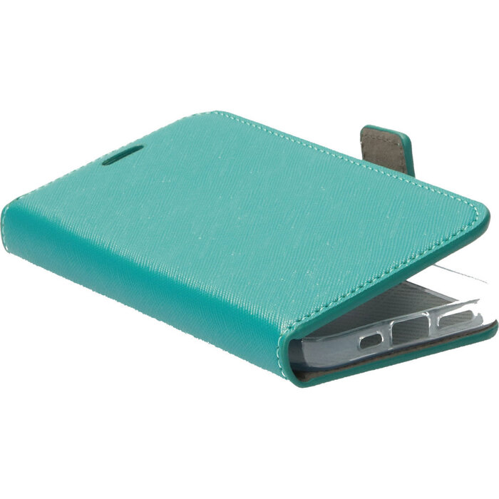 Mobiparts Mobiparts Saffiano Wallet Case voor Apple iPhone 13 - Turquoise