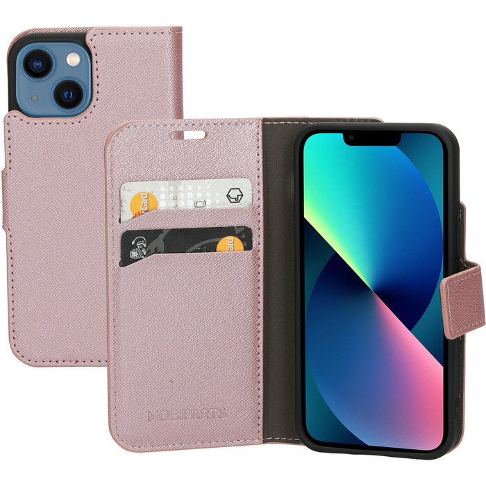 Mobiparts Mobiparts Saffiano Wallet Case voor iPhone 13 Mini - Roze
