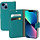 Mobiparts Saffiano Wallet Case voor Apple iPhone 13 Mini - Turquoise