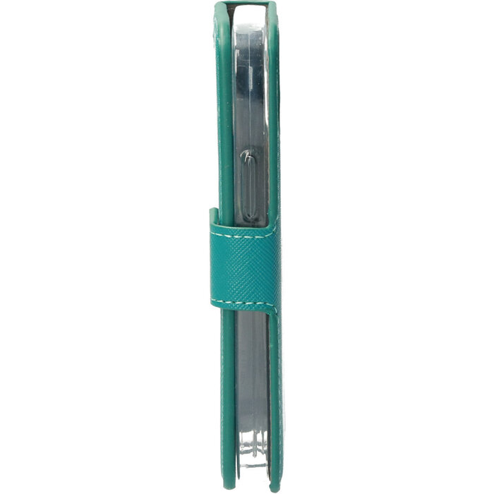 Mobiparts Mobiparts Saffiano Wallet Case voor Apple iPhone 13 Mini - Turquoise