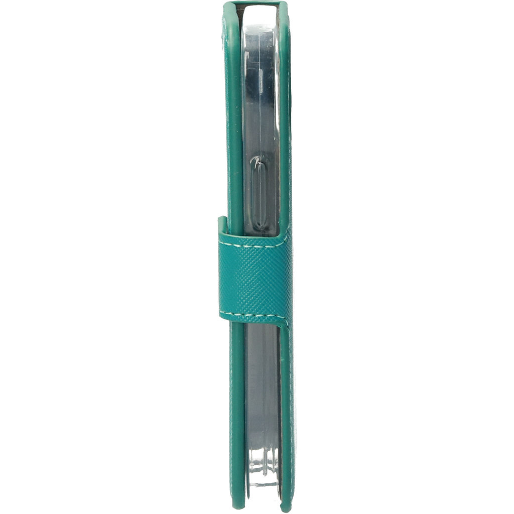 Mobiparts Mobiparts Saffiano Wallet Case voor Apple iPhone 13 Mini - Turquoise