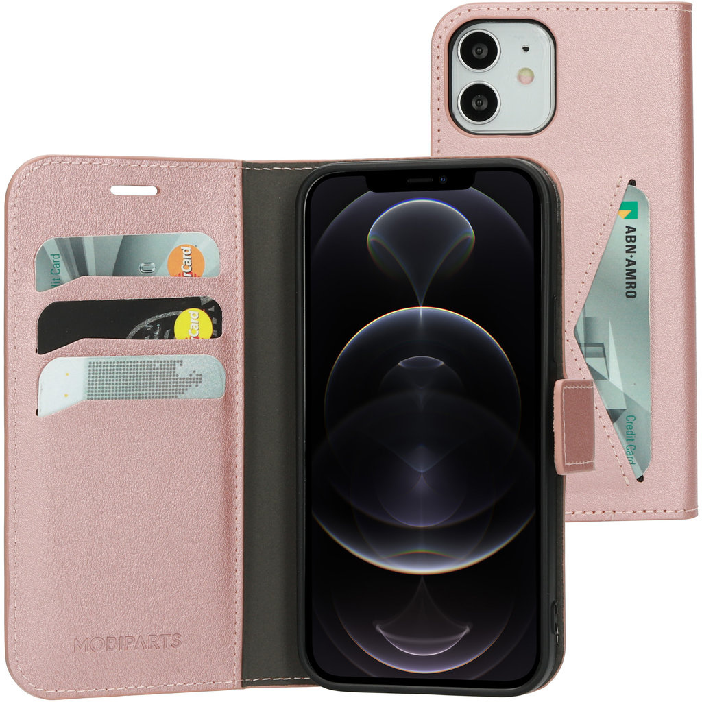 Mobiparts Mobiparts Classic Wallet Case voor iPhone 12 / 12 Pro - Roze