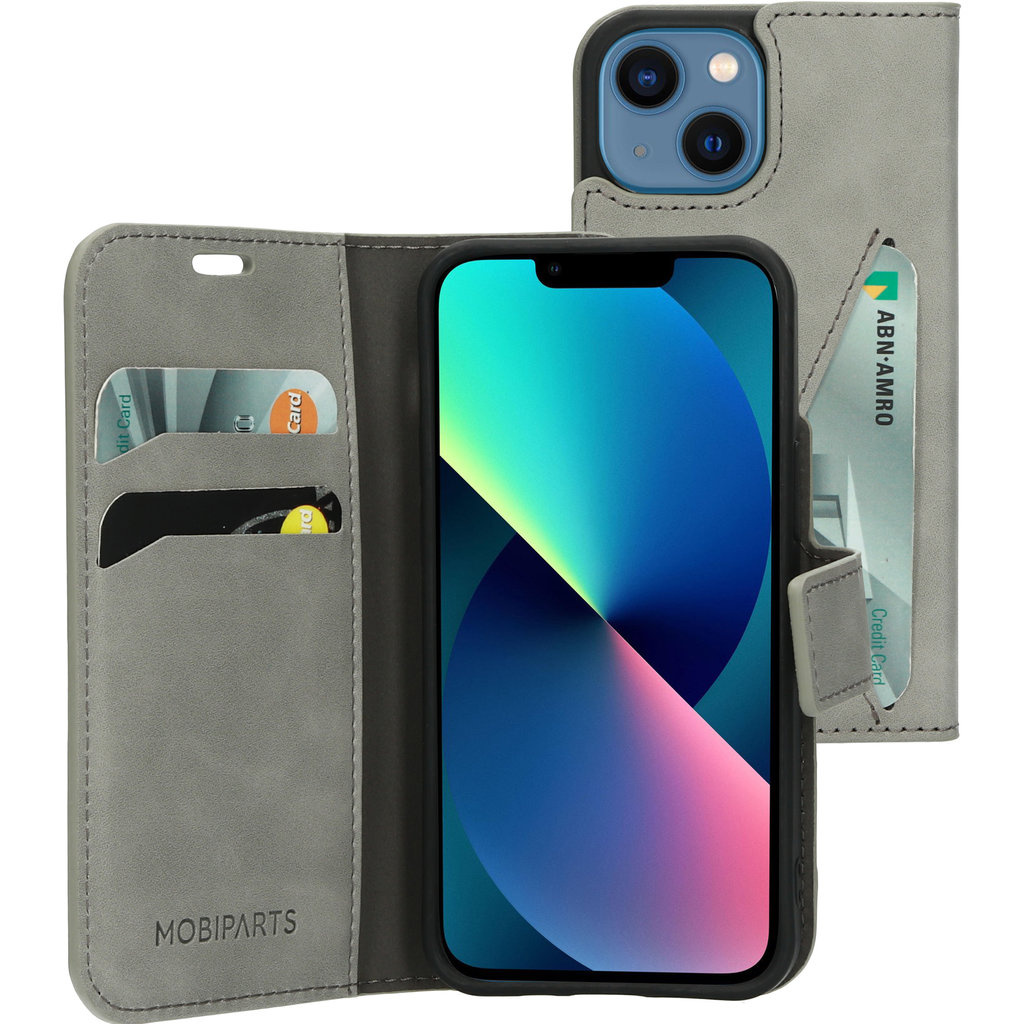 Mobiparts Mobiparts Classic Wallet Case voor iPhone 13 Mini - Granite Grey