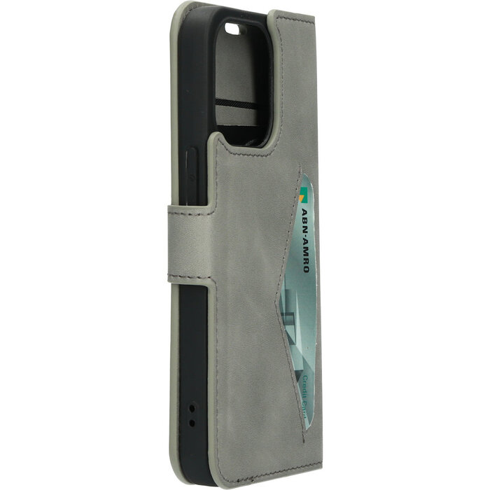 Mobiparts Mobiparts Classic Wallet Case voor iPhone 13 Pro - Granite Grey