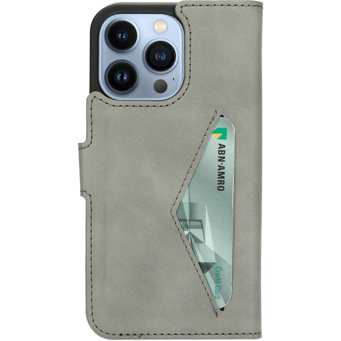 Mobiparts Mobiparts Classic Wallet Case voor iPhone 13 Pro - Granite Grey