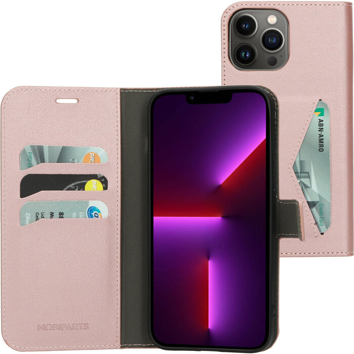 Mobiparts Mobiparts Classic Wallet Case voor iPhone 13 Pro Max - Roze