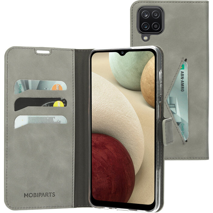 Mobiparts Mobiparts Classic Wallet Case voor Samsung Galaxy A12 - Granite Grey