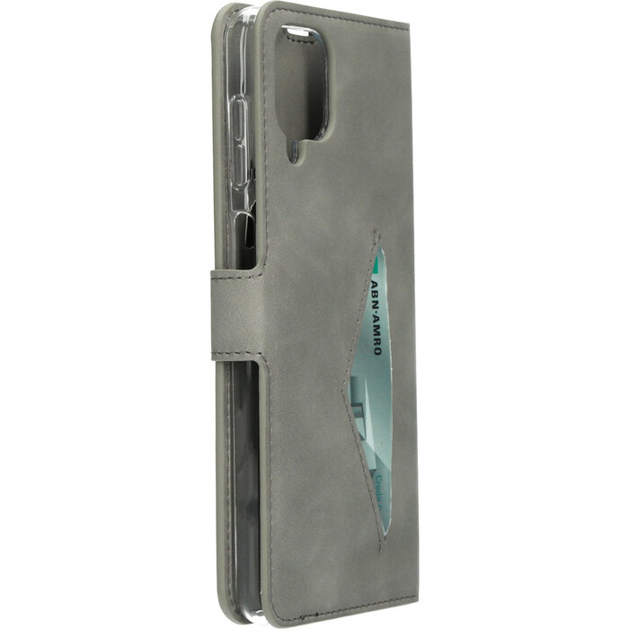 Mobiparts Mobiparts Classic Wallet Case voor Samsung Galaxy A12 - Granite Grey
