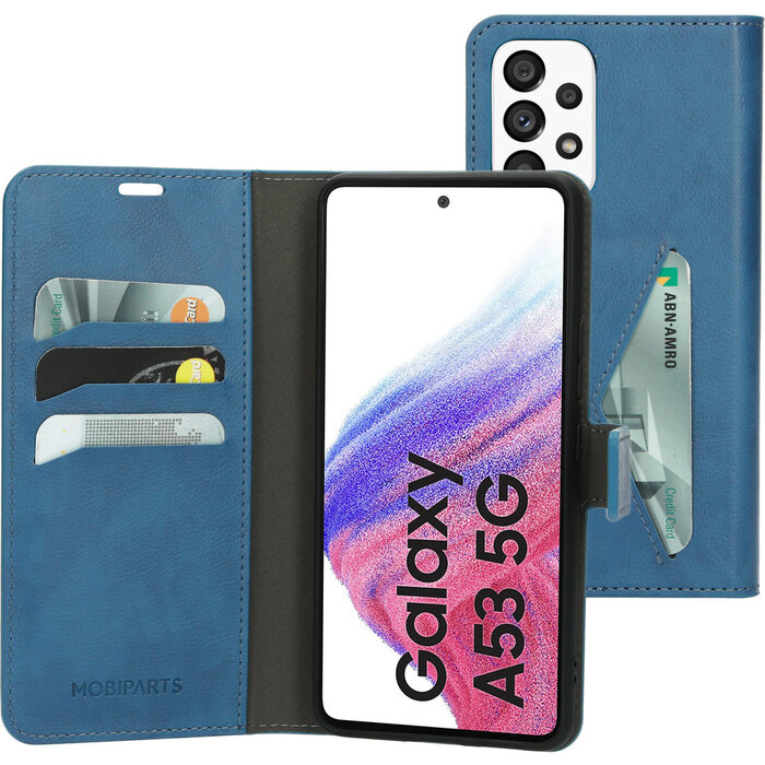 Mobiparts Mobiparts Classic Wallet Case voor Samsung Galaxy A53 - Steel Blue