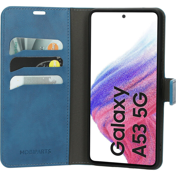 Mobiparts Mobiparts Classic Wallet Case voor Samsung Galaxy A53 - Steel Blue