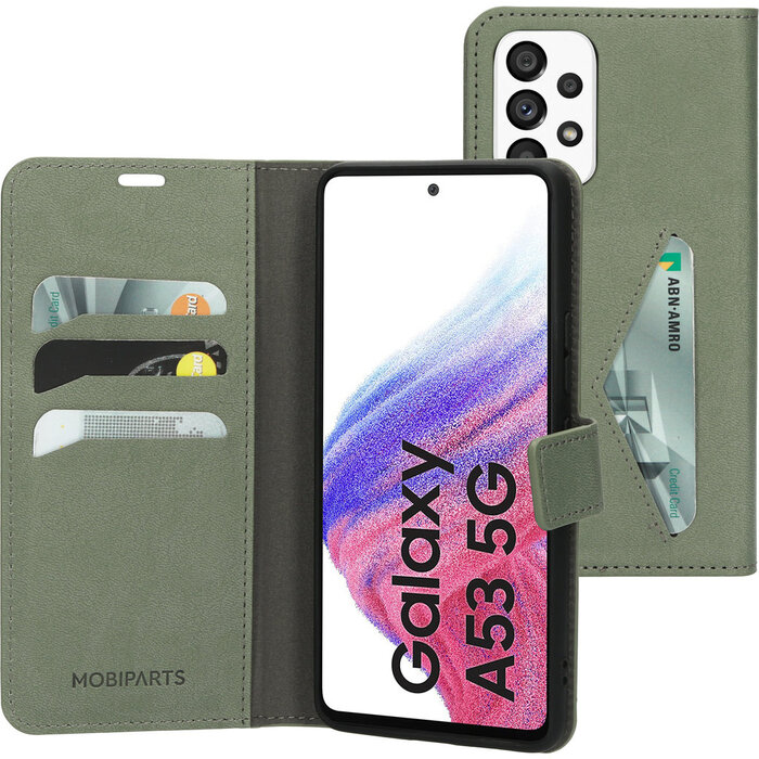 Mobiparts Mobiparts Classic Wallet Case voor Samsung Galaxy A53 - Stone Green