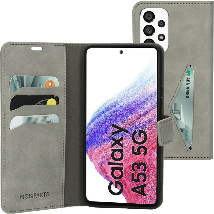 Mobiparts Mobiparts Classic Wallet Case voor Samsung Galaxy A53 - Granite Grey