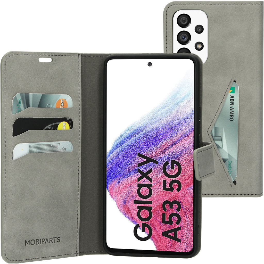Mobiparts Mobiparts Classic Wallet Case voor Samsung Galaxy A53 - Granite Grey