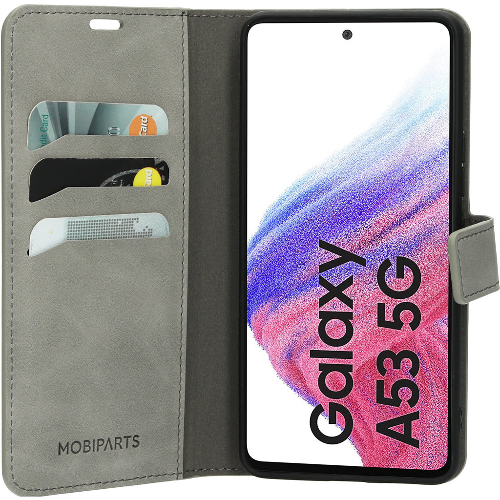 Mobiparts Mobiparts Classic Wallet Case voor Samsung Galaxy A53 - Granite Grey