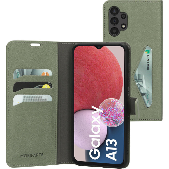 Mobiparts Mobiparts Classic Wallet Case voor Samsung Galaxy A13 4G - Stone Green