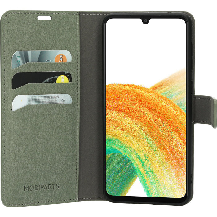 Mobiparts Mobiparts Classic Wallet Case voor Samsung Galaxy A33 5G - Stone Green