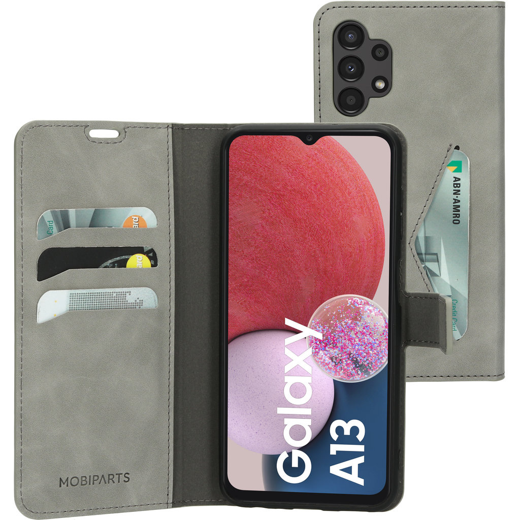 Mobiparts Mobiparts Classic Wallet Case voor Samsung Galaxy A13 4G - Granite Grey