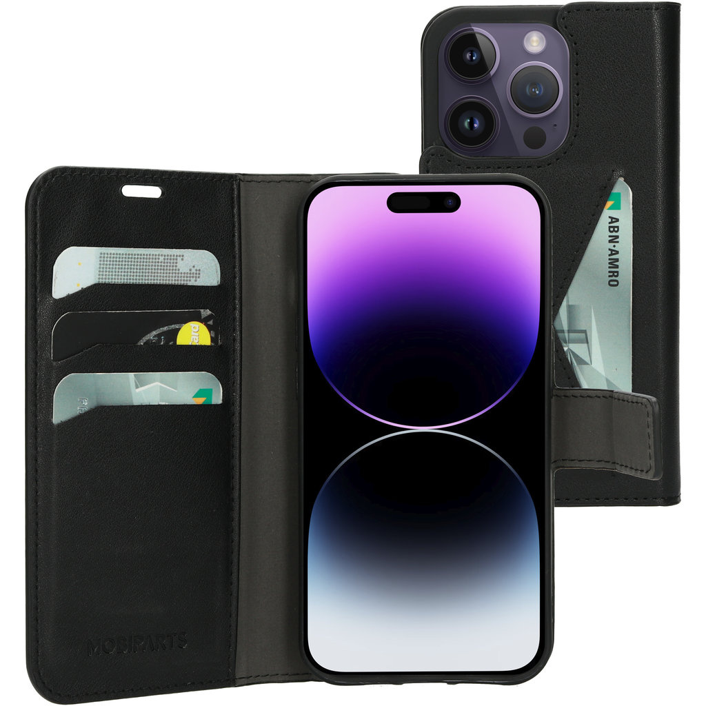 Mobiparts Mobiparts Classic Wallet Case voor Apple iPhone 14 Pro - Zwart