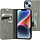 Mobiparts Classic Wallet Case voor iPhone 14 - Granite Grey