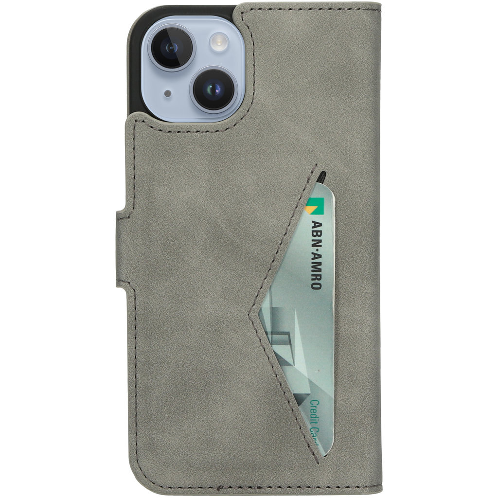 Mobiparts Mobiparts Classic Wallet Case voor iPhone 14 - Granite Grey