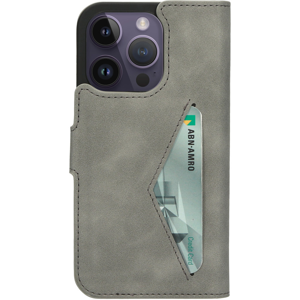 Mobiparts Mobiparts Classic Wallet Case voor iPhone 14 Pro - Granite Grey