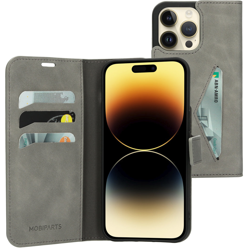Mobiparts Mobiparts Classic Wallet Case iPhone 14 Pro Max - Granite Grey