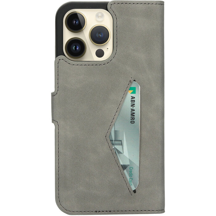 Mobiparts Mobiparts Classic Wallet Case iPhone 14 Pro Max - Granite Grey