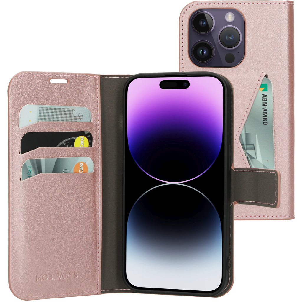 Mobiparts Mobiparts Classic Wallet Case voor iPhone 14 Pro - Roze