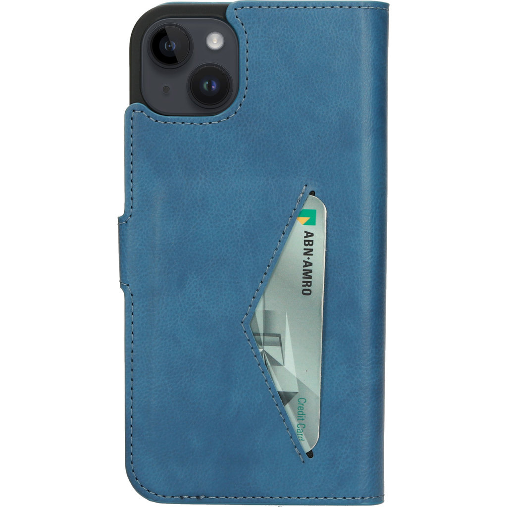 Mobiparts Mobiparts Classic Wallet Case voor iPhone 14 Plus - Staalblauw