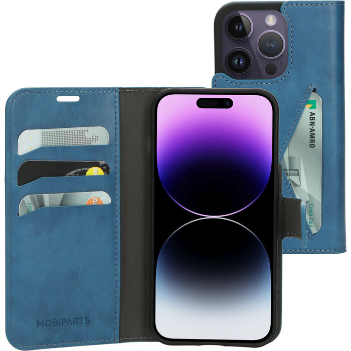 Mobiparts Mobiparts Classic Wallet Case voor Apple iPhone 14 Pro - Steel Blue