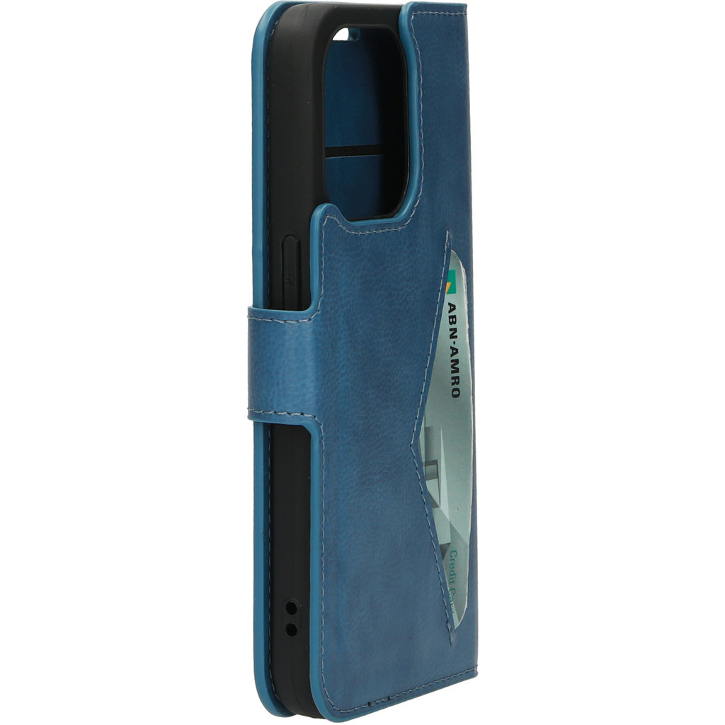 Mobiparts Mobiparts Classic Wallet Case voor Apple iPhone 14 Pro - Steel Blue