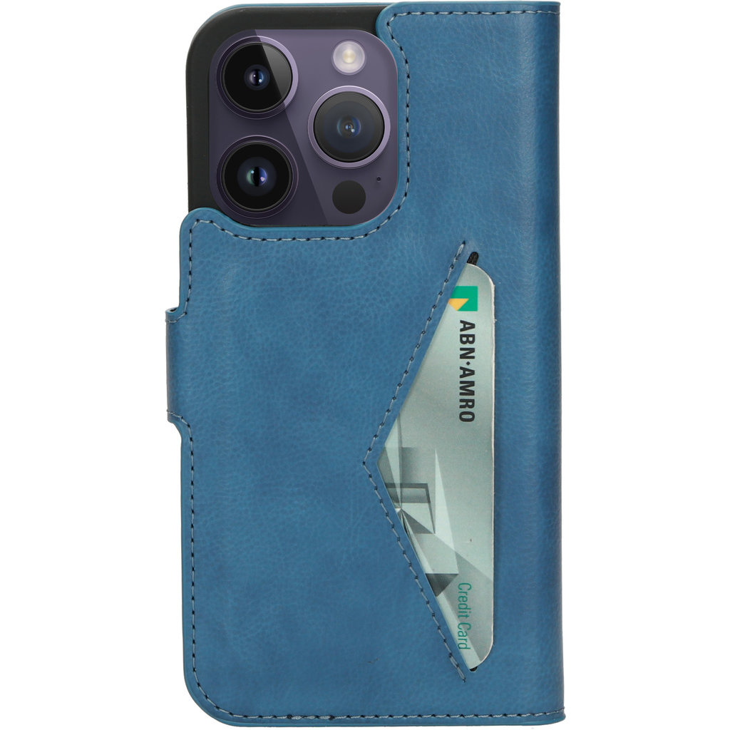 Mobiparts Mobiparts Classic Wallet Case voor Apple iPhone 14 Pro - Steel Blue