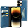 Mobiparts Classic Wallet Case voor iPhone 14 Pro Max - Staalblauw