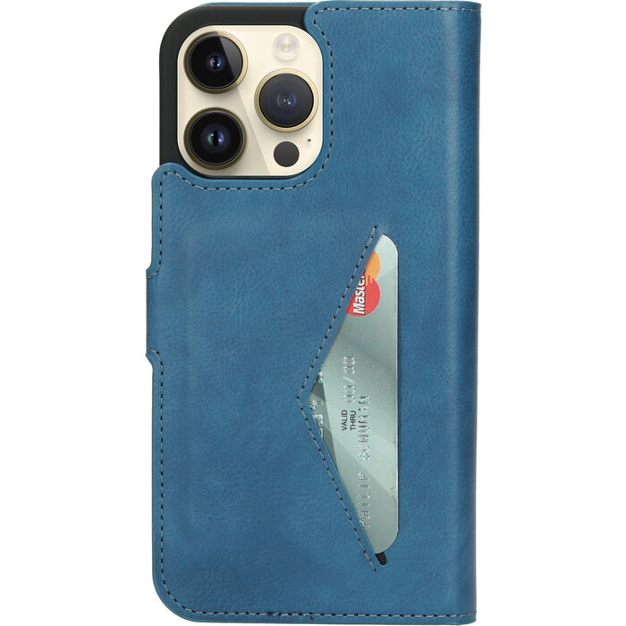 Mobiparts Mobiparts Classic Wallet Case voor iPhone 14 Pro Max - Staalblauw