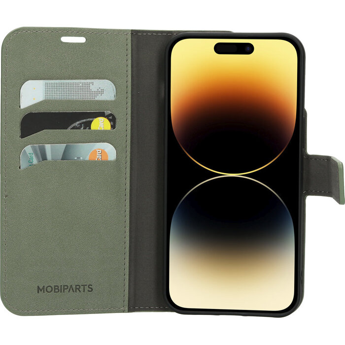 Mobiparts Mobiparts Classic Wallet Case Apple iPhone 14 Pro Max Stone Green