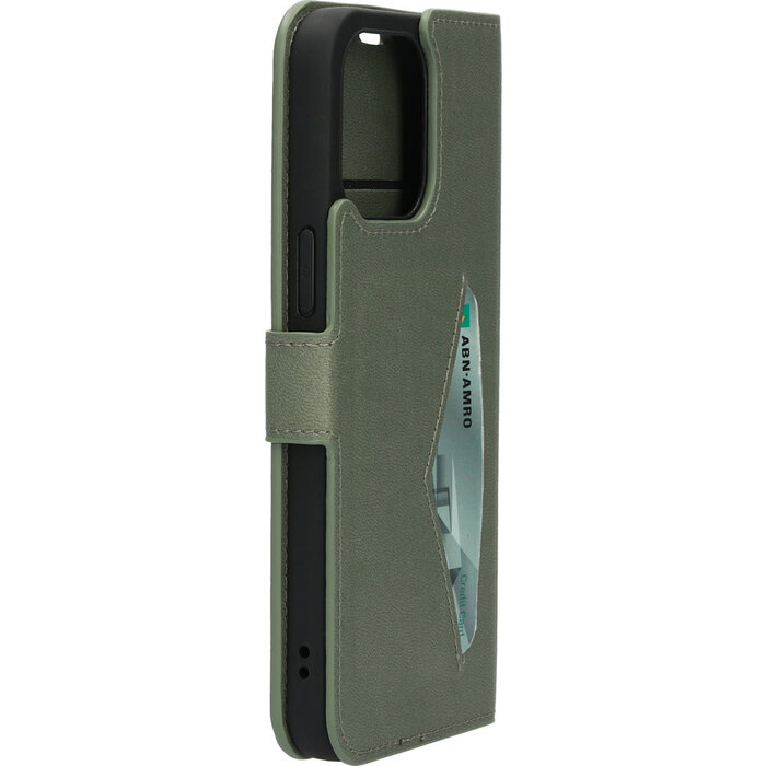 Mobiparts Mobiparts Classic Wallet Case voor Apple iPhone 14 Pro Max - Stone Green