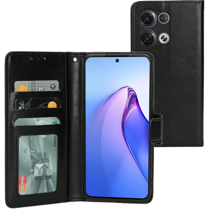 Mobiparts Mobiparts Classic Wallet Case voor Oppo Reno8 Pro 5G - Zwart